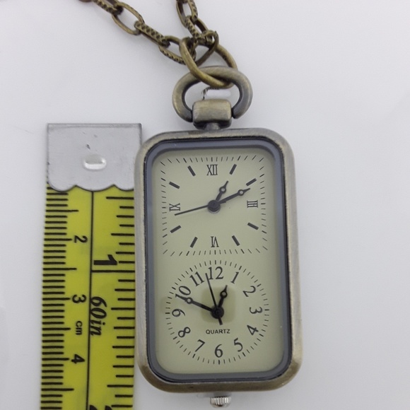 Double Time Zone Watch Pendant Necklace - Picture 2 of 2